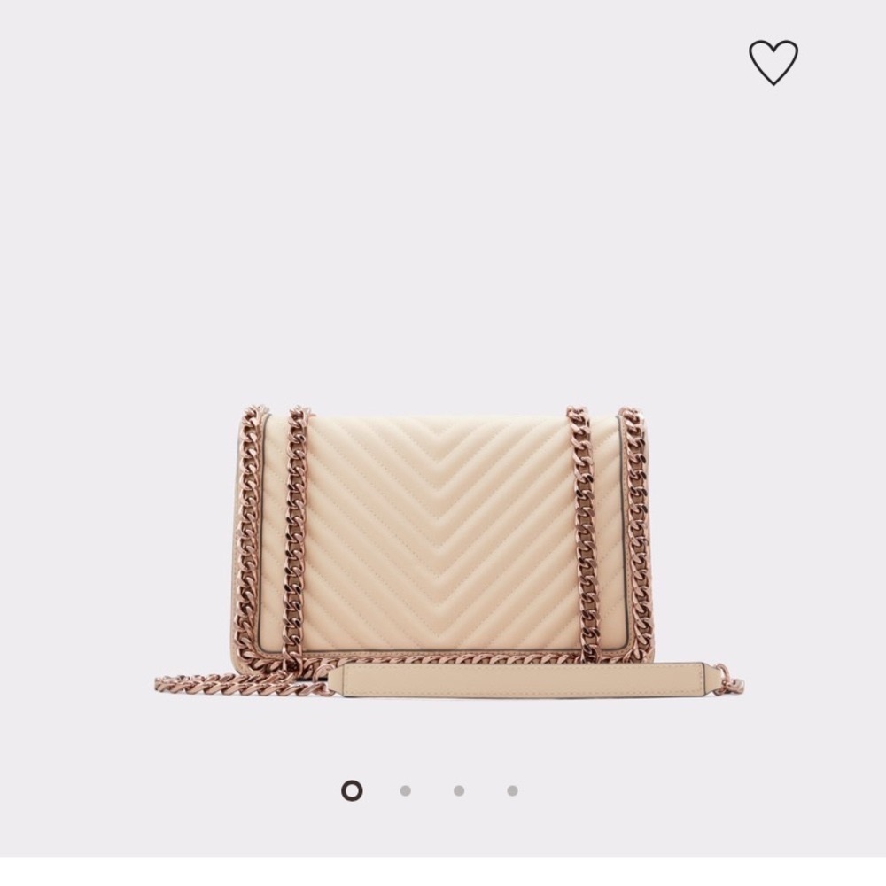 Quilted rose gold purse